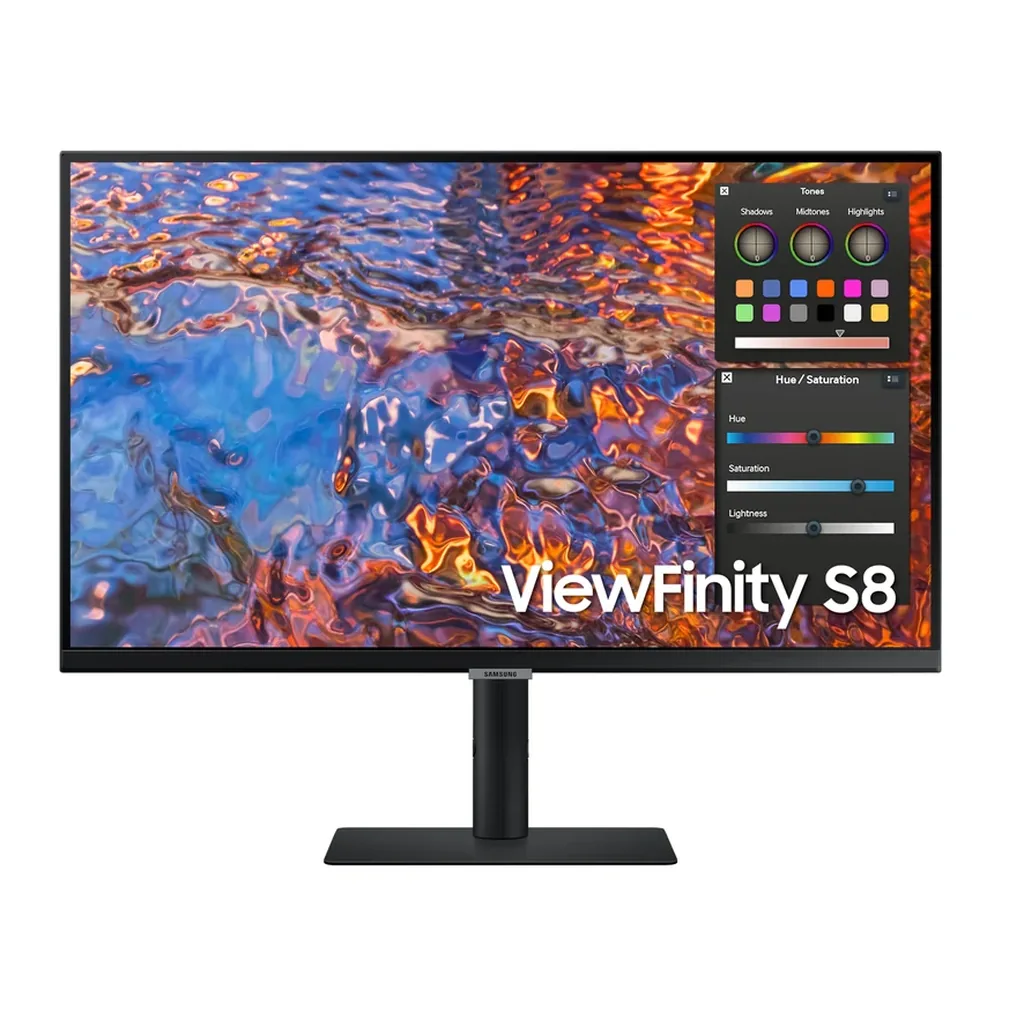 Samsung LS27B804PXNXGO — product view 1 Samsung LS27B804PXNXGO monitor — 27" ViewFinity S8 S80PB 4K UHD IPS Monitor Front Black