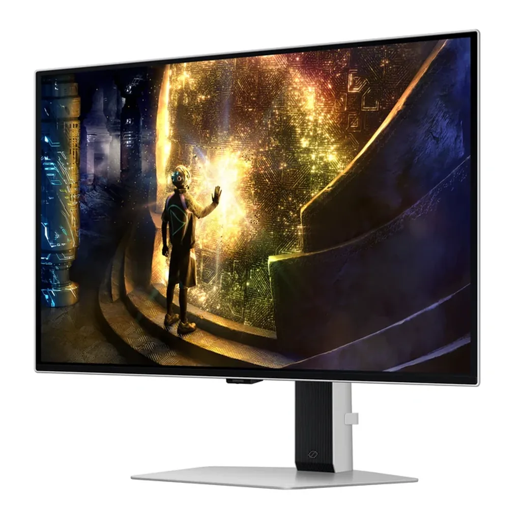 Samsung LS27DG610SNXZA — product view 3 Samsung LS27DG610SNXZA monitor — Odyssey OLED G6 G61SD QHD Silver