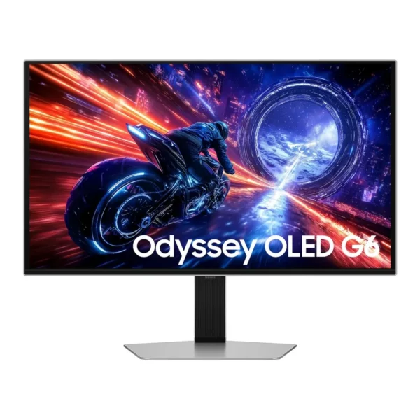 Samsung LS27FG602SNXZA — product view 1 Samsung LS27FG602SNXZA monitor — 27 Inch Odyssey OLED G6 G60SF Silver