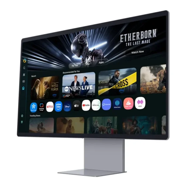 Samsung LS32FM902SNXZA — product view 8 Samsung LS32FM902SNXZA monitor — Smart Monitor M9 M90SF 4K OLED Samsung Vision AI R-Perspective Silver