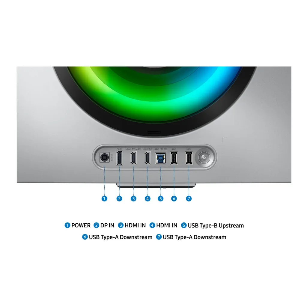 Samsung LS34DG856SNXZA — product view 13 Samsung LS34DG856SNXZA monitor — Odyssey OLED G8 G85SD Ultra WQHD 175Hz Gaming Monitor Silver