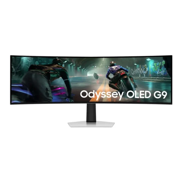 Samsung LS49DG910SNXZA — product view 1 Samsung LS49DG910SNXZA monitor — 49 Inch Odyssey OLED G9 G91SD Silver