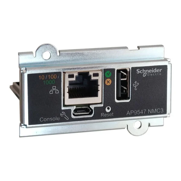 Schneider AP9547 Network Management Card, Network Management Cards, for Easy UPS 3 Series, 3-Phase, Remotely Monitor & Manage the UPS | AP9547 – Main image Schneider AP9547 Network Management Card, Network Management Cards, for Easy UPS 3 Series, 3-Phase, Remotely Monitor & Manage the UPS | AP9547 – Main image