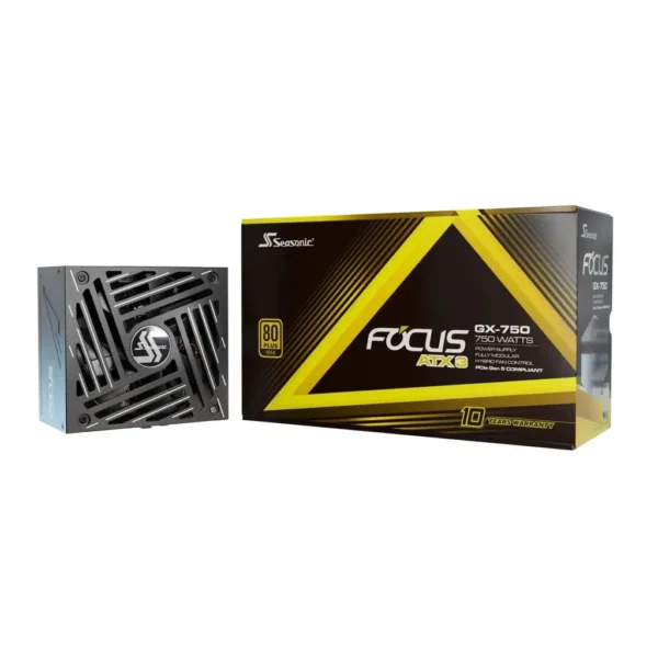 Seasonic FOCUS GX ATX 3.1 Fully Modular Power Supply, 750W Power, 80 PLUS Gold Efficiency, 135mm Fluid Dynamic Bearing Type, ATX/EPS Form Factor, Black | SRP-FGX751-A5A32SF – Main image Seasonic FOCUS GX ATX 3.1 Fully Modular Power Supply, 750W Power, 80 PLUS Gold Efficiency, 135mm Fluid Dynamic Bearing Type, ATX/EPS Form Factor, Black | SRP-FGX751-A5A32SF – Main image