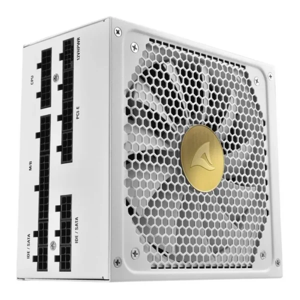 Sharkoon REBEL P30 Gold ATX 3.0 Full Modular Power Supply Unit, 1000W Power, 80 PLUS Gold Efficiency, LLC + DC/DC, 135mm FDB Fan, PCIe Gen5, HQ Japanese Capacitors, White | 4044951038534 – Main image Sharkoon REBEL P30 Gold ATX 3.0 Full Modular Power Supply Unit, 1000W Power, 80 PLUS Gold Efficiency, LLC + DC/DC, 135mm FDB Fan, PCIe Gen5, HQ Japanese Capacitors, White | 4044951038534 – Main image