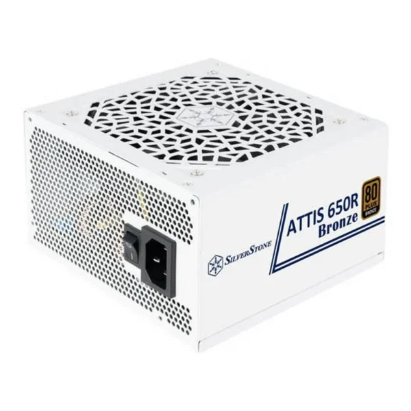 SilverStone ATTIS 650R Non-Modular Power Supply, 650W Power, 80 Plus Bronze, Silent 120mm Fan, Active PFC, Multi-Protection, ATX Form Factor, Japanese Primary Capacitor, White | SST-AT650R-BF-WBW – Main image SilverStone ATTIS 650R Non-Modular Power Supply, 650W Power, 80 Plus Bronze, Silent 120mm Fan, Active PFC, Multi-Protection, ATX Form Factor, Japanese Primary Capacitor, White | SST-AT650R-BF-WBW – Main image
