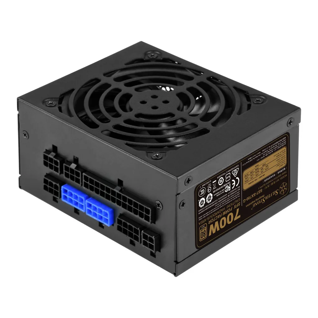 SilverStone SX700-G Fully Modular Power Supply, 700W Power, 80 PLUS Gold Efficiency, Single 92mm FDB Fan, Active PFC, Japanese Capacitors, SFX Form Factor, Black | SST-SX700-G V1.1 – Gallery image 2 SilverStone SX700-G Fully Modular Power Supply, 700W Power, 80 PLUS Gold Efficiency, Single 92mm FDB Fan, Active PFC, Japanese Capacitors, SFX Form Factor, Black | SST-SX700-G V1.1 – Gallery image 2