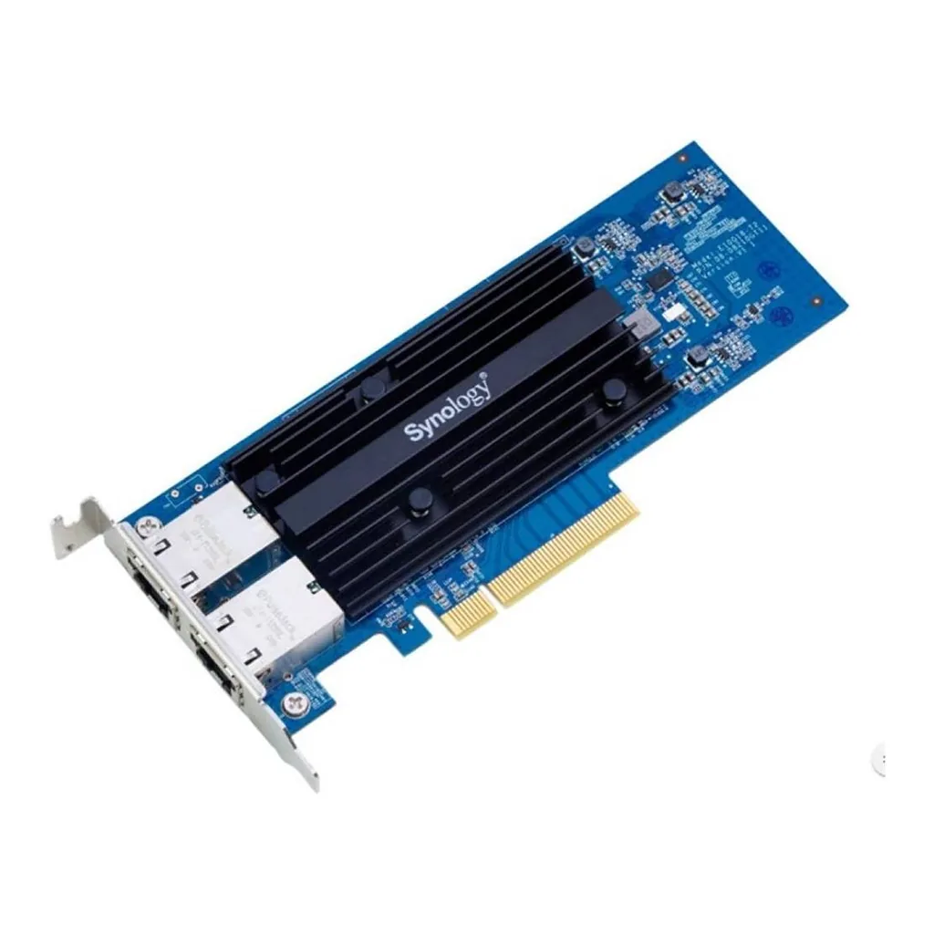 Synology E25G21-F2 Dual 25G SFP+ PCIe 3.0 Adapter, 2x25G SFP28 Ports, Link Aggregation, Supports SFP+ Modules, For Select Synology Devices | E25G21-F2 – Gallery image 2 Synology E25G21-F2 Dual 25G SFP+ PCIe 3.0 Adapter, 2x25G SFP28 Ports, Link Aggregation, Supports SFP+ Modules, For Select Synology Devices | E25G21-F2 – Gallery image 2