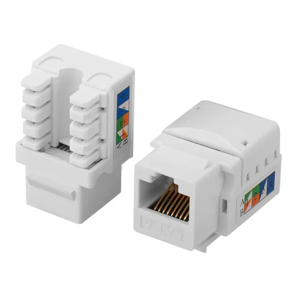 Taradhin CAT6 UTP RJ45 Keystone Jack, 250MHz High-Performance Rated, Easy Punch-Down Installation , Faster & More Reliable Network Connections, Durable 50-Micron Gold Plated Contacts | TC-C6KS01 – Main image Taradhin CAT6 UTP RJ45 Keystone Jack, 250MHz High-Performance Rated, Easy Punch-Down Installation , Faster & More Reliable Network Connections, Durable 50-Micron Gold Plated Contacts | TC-C6KS01 – Main image