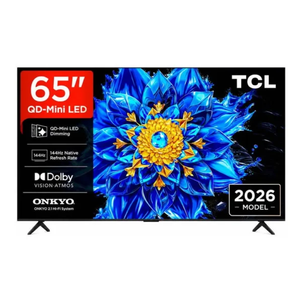 TCL P81L Google TV, 65" QD-Mini LED 4K Display, Dolby Vision Atmos, HDMI 2.1, 93% DCI-P3, AMD FreeSync, Game Master Mode, Bluetooth 5.4, HDR10+, Google TV, Black – Main image TCL P81L Google TV, 65" QD-Mini LED 4K Display, Dolby Vision Atmos, HDMI 2.1, 93% DCI-P3, AMD FreeSync, Game Master Mode, Bluetooth 5.4, HDR10+, Google TV, Black – Main image