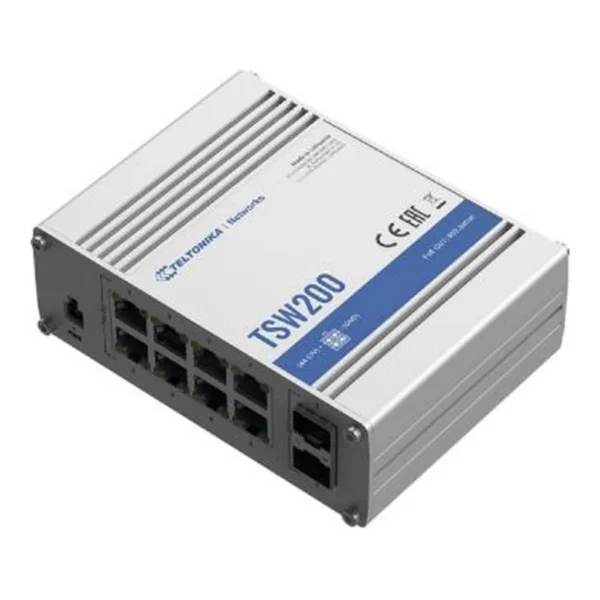 Teltonika TSW200 Industrial PoE Switch – Main image Teltonika TSW200 Industrial PoE Switch – Main image