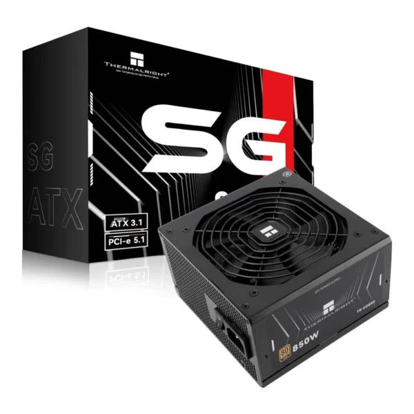 ThermalRight SG-850 SG Series ATX Power Supply, 850W, 80 Plus Gold, Full Modular, 120mm Fan, OPP/OVP/OTP/OCP/SCP/UVP, MTBF 100K Hours, Black | TR-SG850 – Main image ThermalRight SG-850 SG Series ATX Power Supply, 850W, 80 Plus Gold, Full Modular, 120mm Fan, OPP/OVP/OTP/OCP/SCP/UVP, MTBF 100K Hours, Black | TR-SG850 – Main image