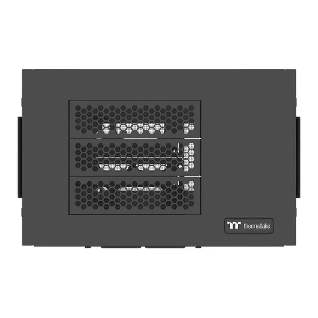 Thermaltake AX100 Pedestal PC Case Expansion Module, Up to 560mm Radiator Support, 8x 120mm or 140mm Fans, 8x 3.5 Inches or 2.5 Inches Drives, Black | CA-11C-00D1NN-00 – Gallery image 2 Thermaltake AX100 Pedestal PC Case Expansion Module, Up to 560mm Radiator Support, 8x 120mm or 140mm Fans, 8x 3.5 Inches or 2.5 Inches Drives, Black | CA-11C-00D1NN-00 – Gallery image 2