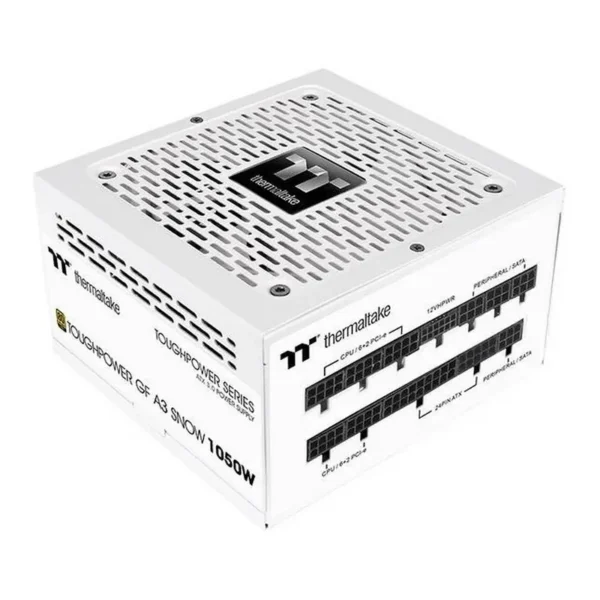 Thermaltake Toughpower GF A3 Snow Power Supply, 1050W Power, 80 Plus Gold Efficiency, PCIe Gen 5 Ready, Japanese Main Capacitor, Active PFC, 120mm FDB Fan, White | PS-TPD-1050FNFAGK-N – Main image Thermaltake Toughpower GF A3 Snow Power Supply, 1050W Power, 80 Plus Gold Efficiency, PCIe Gen 5 Ready, Japanese Main Capacitor, Active PFC, 120mm FDB Fan, White | PS-TPD-1050FNFAGK-N – Main image