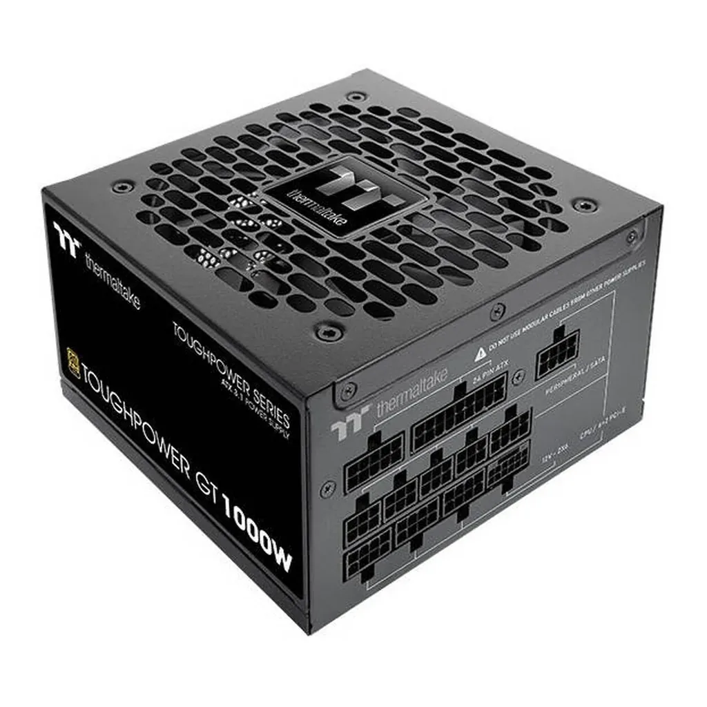 Thermaltake TOUGHPOWER GT 1000W Fully Modular Power Supply, 1000W Power, 80 PLUS Gold Efficiency, Active PFC, 120cm Hydraulic Bearing Fan, ATX 3.1 Ready, Black | PS-TPT-1000FNFAGK-3 – Gallery image 3 Thermaltake TOUGHPOWER GT 1000W Fully Modular Power Supply, 1000W Power, 80 PLUS Gold Efficiency, Active PFC, 120cm Hydraulic Bearing Fan, ATX 3.1 Ready, Black | PS-TPT-1000FNFAGK-3 – Gallery image 3