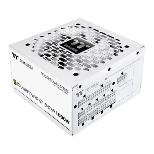 Thermaltake TOUGHPOWER GT 1000W Fully Modular Power Supply, 1000W Power, 80 PLUS Gold Efficiency, Active PFC, 120cm Hydraulic Bearing Fan, ATX 3.1 Ready, White | PS-TPT-1000FNFAGK-W – Main image Thermaltake TOUGHPOWER GT 1000W Fully Modular Power Supply, 1000W Power, 80 PLUS Gold Efficiency, Active PFC, 120cm Hydraulic Bearing Fan, ATX 3.1 Ready, White | PS-TPT-1000FNFAGK-W – Main image