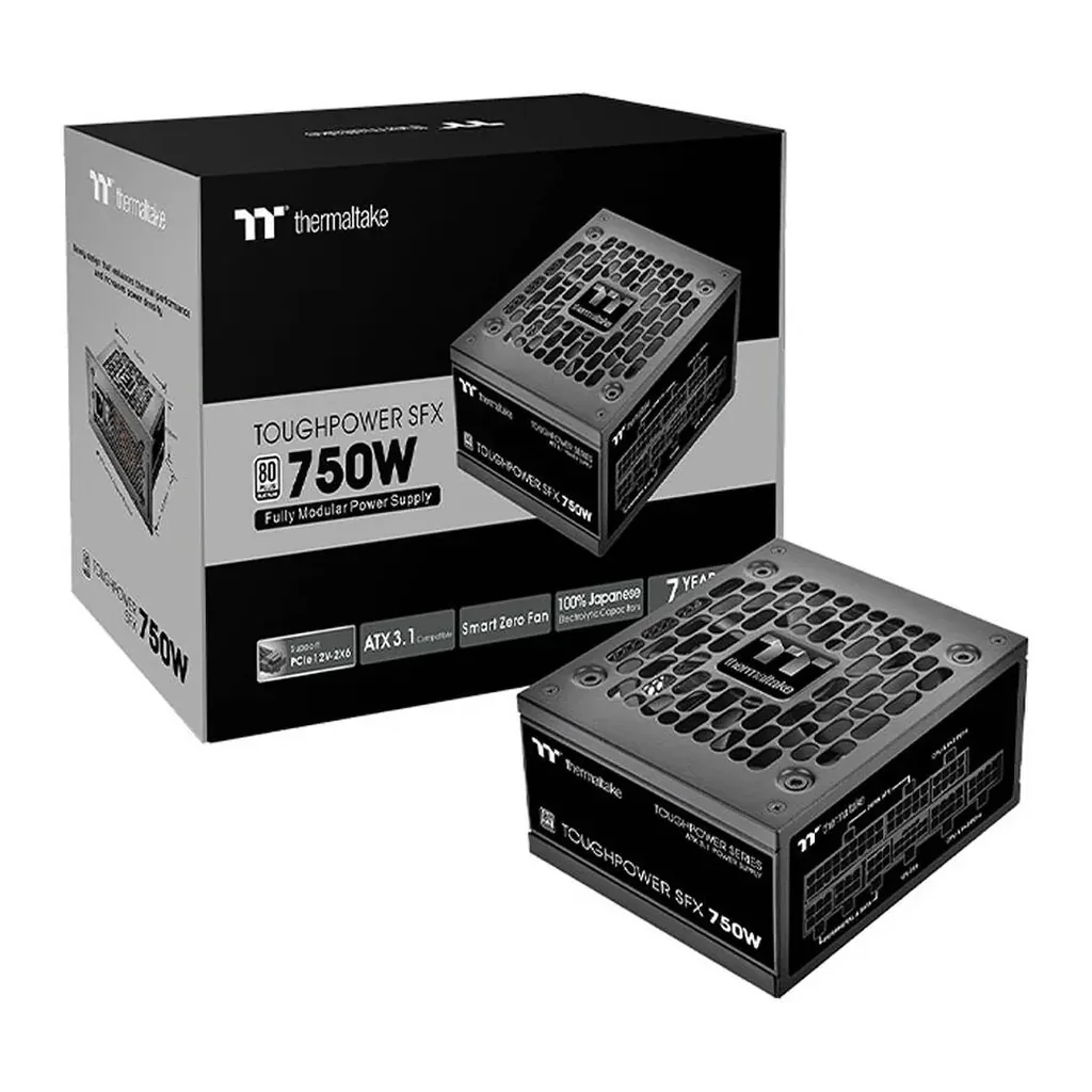Thermaltake Toughpower SFX Platinum 750W TT Premium Edition PSU, 80 Plus Platinum, Full Modular, ATX 3.1, PCIe Gen 5.1 12V-2x6, 90mm FDB Fan, EU, Smart Zero Fan | PS-STP-0750FNFAPE-1 – Main image Thermaltake Toughpower SFX Platinum 750W TT Premium Edition PSU, 80 Plus Platinum, Full Modular, ATX 3.1, PCIe Gen 5.1 12V-2x6, 90mm FDB Fan, EU, Smart Zero Fan | PS-STP-0750FNFAPE-1 – Main image
