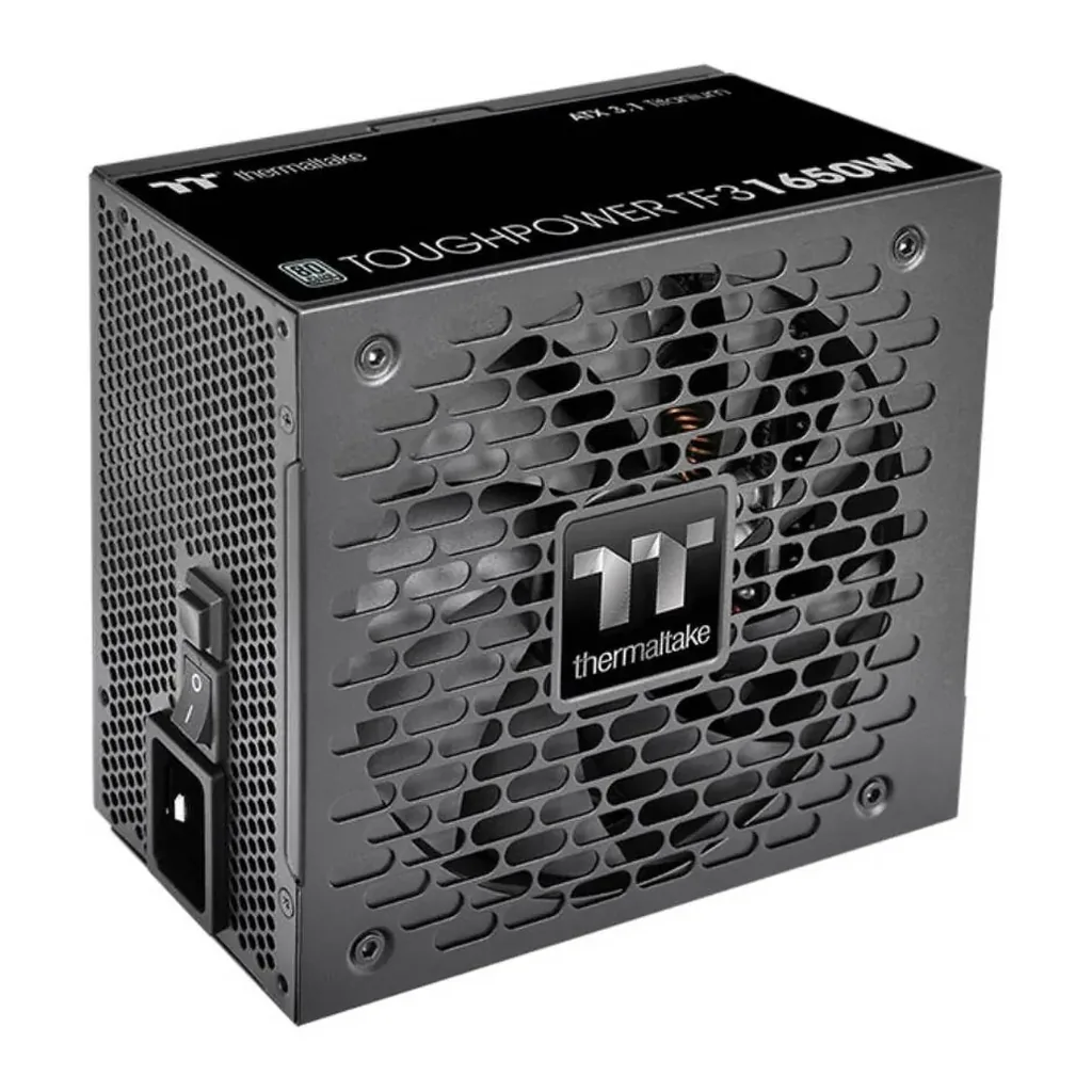 Thermaltake TOUGHPOWER TF3 1650W Fully Modular Power Supply, 1650W Power, 80 PLUS Titanium Efficiency, Active PFC, 120mm Hydraulic Bearing Fan ATX 3.1 Ready, Black | PS-TPD-1650FNFATK-1 – Gallery image 2 Thermaltake TOUGHPOWER TF3 1650W Fully Modular Power Supply, 1650W Power, 80 PLUS Titanium Efficiency, Active PFC, 120mm Hydraulic Bearing Fan ATX 3.1 Ready, Black | PS-TPD-1650FNFATK-1 – Gallery image 2