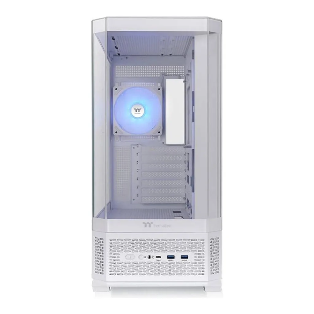 Thermaltake View 370 TG ARGB Mid Tower Chassis, ATX Tempered Glass Gaming PC Case, Snow | CA-11N-00M6WN-00 – Gallery image 4 Thermaltake View 370 TG ARGB Mid Tower Chassis, ATX Tempered Glass Gaming PC Case, Snow | CA-11N-00M6WN-00 – Gallery image 4