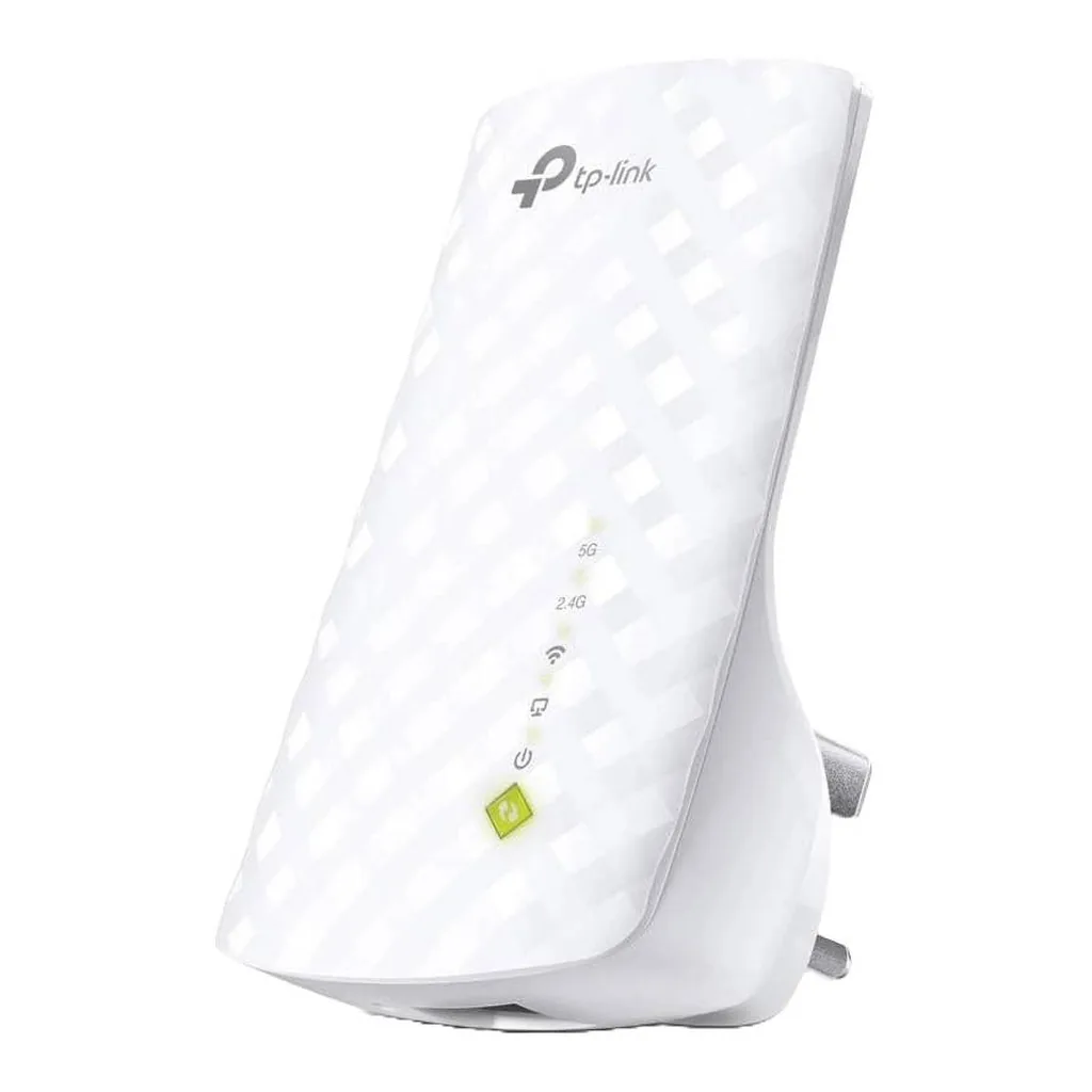TP-Link AC750 Dual Band Wi-Fi Range Extender, 2.4GHz & 5GHz, 3x Internal Antennas, Up to 750Mbps Data Rate, 6.5W Power Consumption, Universal Compatibility, White | RE220 – Gallery image 1 TP-Link AC750 Dual Band Wi-Fi Range Extender, 2.4GHz & 5GHz, 3x Internal Antennas, Up to 750Mbps Data Rate, 6.5W Power Consumption, Universal Compatibility, White | RE220 – Gallery image 1