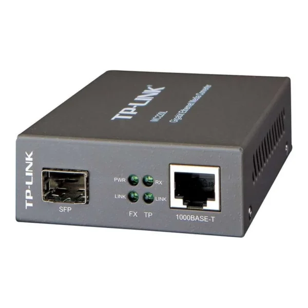 TP-Link Gigabit Ethernet Media Converter, Up to 1000Mbps RJ45 to 1000Mbps SFP Slot Supporting MiniGBIC Modules | MC220L – Main image TP-Link Gigabit Ethernet Media Converter, Up to 1000Mbps RJ45 to 1000Mbps SFP Slot Supporting MiniGBIC Modules | MC220L – Main image