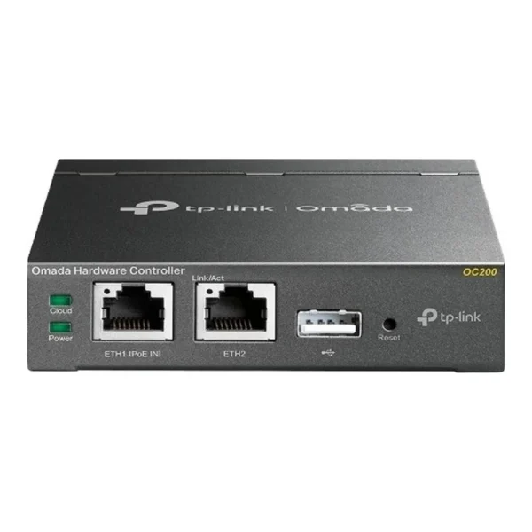 TP-Link Omada Hardware Controller, 2x 10/100Mbps Ethernet Port, 1x USB 2.0 Port, 1x Micro USB Port, Up to 100 Omada Access Points, 20 JetStream Switches, & 10 Omada Routers, Black | OC200 – Main image TP-Link Omada Hardware Controller, 2x 10/100Mbps Ethernet Port, 1x USB 2.0 Port, 1x Micro USB Port, Up to 100 Omada Access Points, 20 JetStream Switches, & 10 Omada Routers, Black | OC200 – Main image