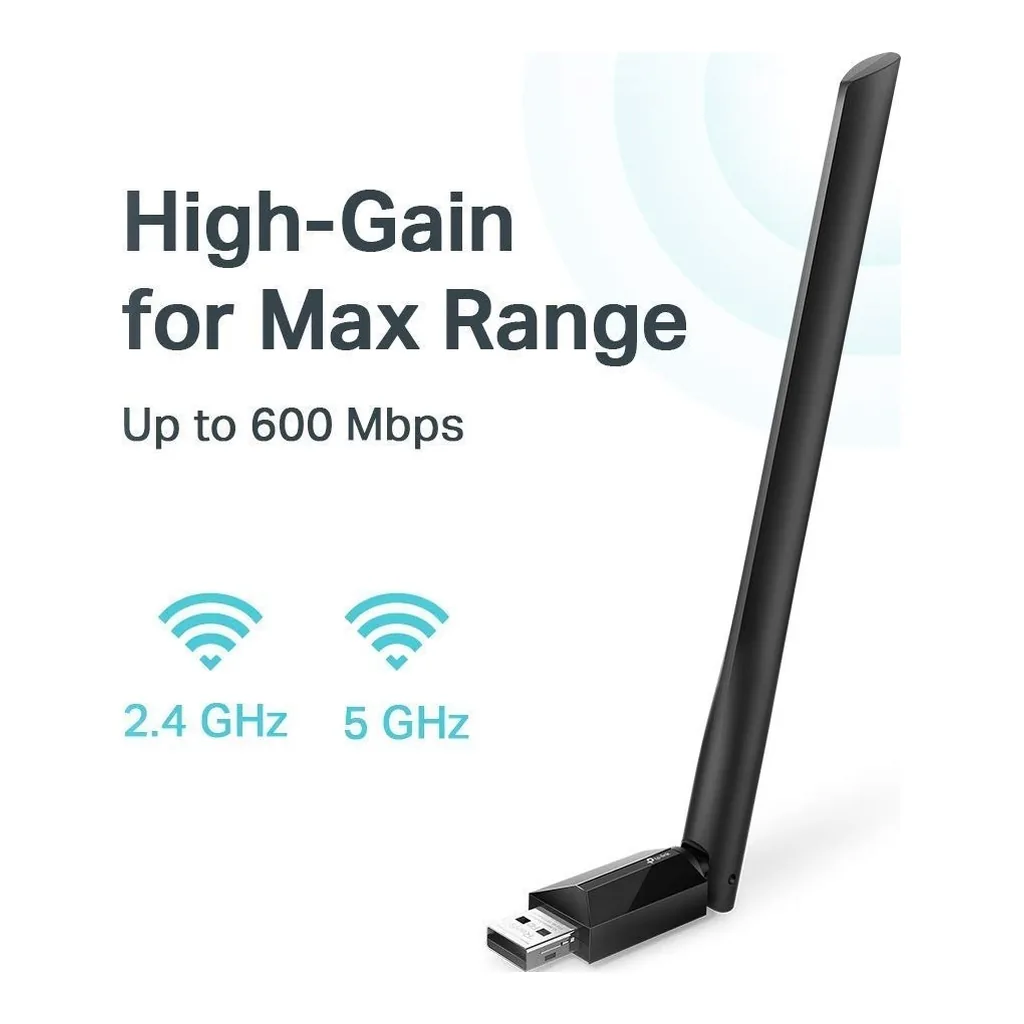 TP-Link USB Wifi Adapter for PC AC600 Mbps Wireless Network Adapter for Desktop | Archer T2U Plus – Gallery image 1 TP-Link USB Wifi Adapter for PC AC600 Mbps Wireless Network Adapter for Desktop | Archer T2U Plus – Gallery image 1