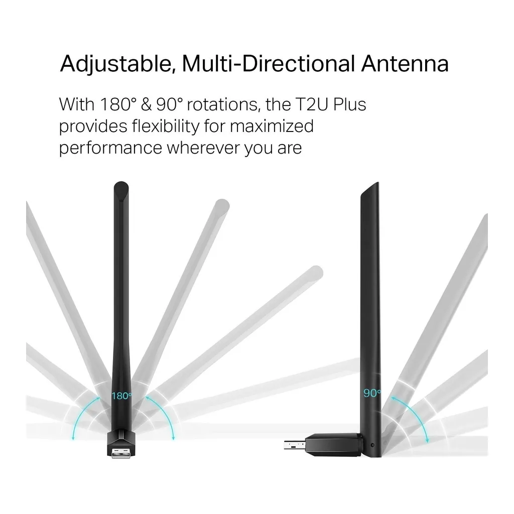 TP-Link USB Wifi Adapter for PC AC600 Mbps Wireless Network Adapter for Desktop | Archer T2U Plus – Gallery image 3 TP-Link USB Wifi Adapter for PC AC600 Mbps Wireless Network Adapter for Desktop | Archer T2U Plus – Gallery image 3