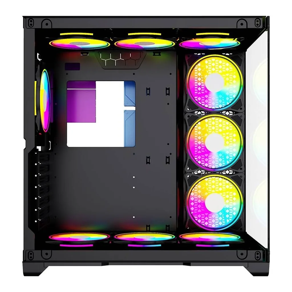 Twisted Minds Bullet-07 Mid Tempered Glass Mid Tower ATX Gaming PC Case, Pre Installed 4x 120mm ARGB Fans, Up to 360mm AIO, 3.5″ HDD* 2 + 2.5″ SSD* 2 Drive Support, USB 3.0+USB-C, Black | TM1-B-S – Gallery image 5 Twisted Minds Bullet-07 Mid Tempered Glass Mid Tower ATX Gaming PC Case, Pre Installed 4x 120mm ARGB Fans, Up to 360mm AIO, 3.5″ HDD* 2 + 2.5″ SSD* 2 Drive Support, USB 3.0+USB-C, Black | TM1-B-S – Gallery image 5