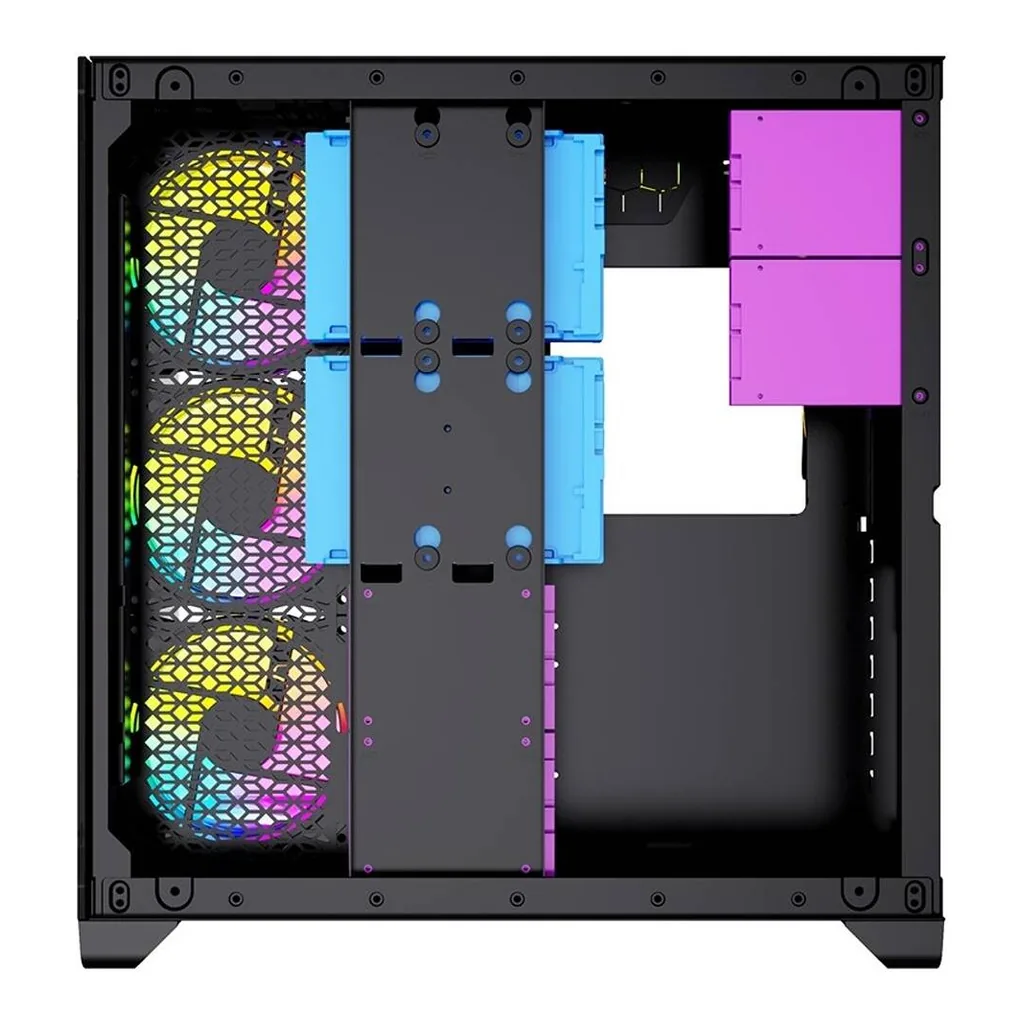 Twisted Minds Bullet-07 Mid Tempered Glass Mid Tower ATX Gaming PC Case, Pre Installed 4x 120mm ARGB Fans, Up to 360mm AIO, 3.5″ HDD* 2 + 2.5″ SSD* 2 Drive Support, USB 3.0+USB-C, Black | TM1-B-S – Gallery image 6 Twisted Minds Bullet-07 Mid Tempered Glass Mid Tower ATX Gaming PC Case, Pre Installed 4x 120mm ARGB Fans, Up to 360mm AIO, 3.5″ HDD* 2 + 2.5″ SSD* 2 Drive Support, USB 3.0+USB-C, Black | TM1-B-S – Gallery image 6