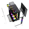 Twisted Minds Bullet-07 Mid Tempered Glass Mid Tower ATX Gaming PC Case, Pre Installed 4x 120mm ARGB Fans, Up to 360mm AIO, 3.5″ HDD* 2 + 2.5″ SSD* 2 Drive Support, USB 3.0+USB-C, Black | TM1-B-S – Gallery image 9 Twisted Minds Bullet-07 Mid Tempered Glass Mid Tower ATX Gaming PC Case, Pre Installed 4x 120mm ARGB Fans, Up to 360mm AIO, 3.5″ HDD* 2 + 2.5″ SSD* 2 Drive Support, USB 3.0+USB-C, Black | TM1-B-S – Gallery image 9