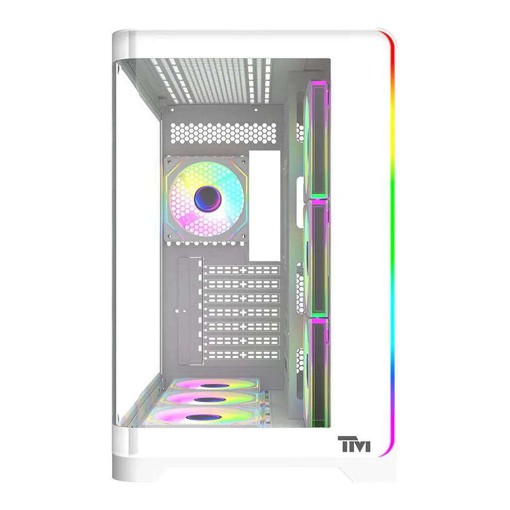 Twisted Minds Flux Mid Tower Gaming Case, ATX PC Case with ARGB Lighting & Advanced Cooling Support, White | TM-FLUX-W – Gallery image 3 Twisted Minds Flux Mid Tower Gaming Case, ATX PC Case with ARGB Lighting & Advanced Cooling Support, White | TM-FLUX-W – Gallery image 3