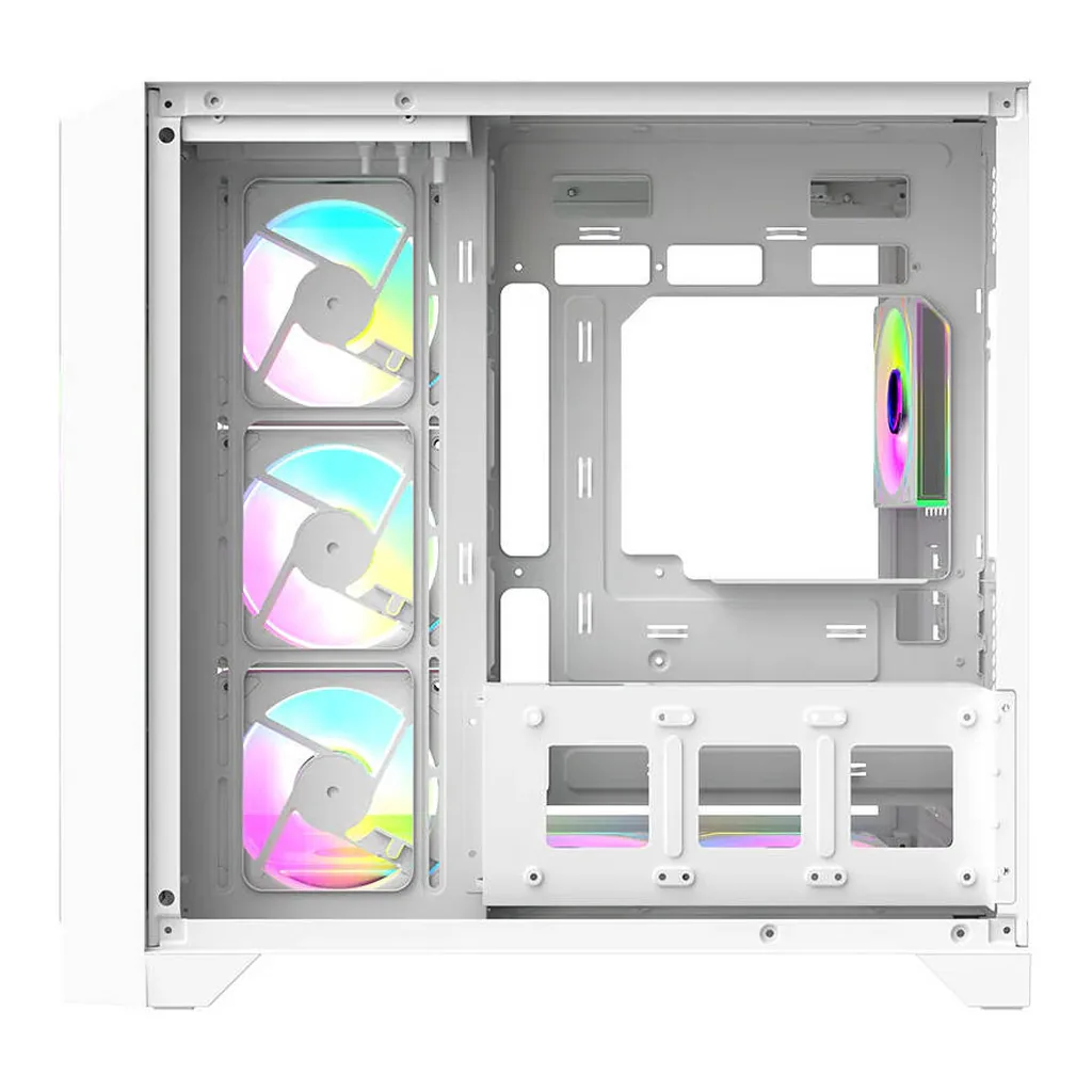 Twisted Minds Flux Mid Tower Gaming Case, ATX PC Case with ARGB Lighting & Advanced Cooling Support, White | TM-FLUX-W – Gallery image 4 Twisted Minds Flux Mid Tower Gaming Case, ATX PC Case with ARGB Lighting & Advanced Cooling Support, White | TM-FLUX-W – Gallery image 4