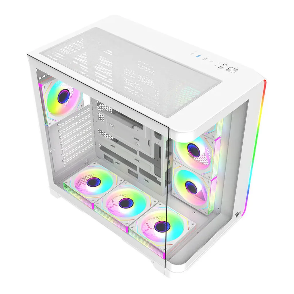 Twisted Minds Flux Mid Tower Gaming Case, ATX PC Case with ARGB Lighting & Advanced Cooling Support, White | TM-FLUX-W – Gallery image 6 Twisted Minds Flux Mid Tower Gaming Case, ATX PC Case with ARGB Lighting & Advanced Cooling Support, White | TM-FLUX-W – Gallery image 6