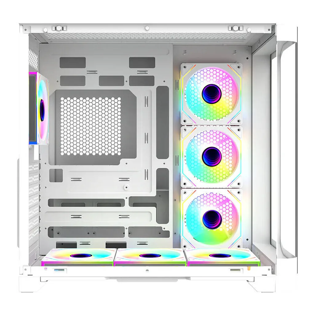 Twisted Minds Flux Mid Tower Gaming Case, ATX PC Case with ARGB Lighting & Advanced Cooling Support, White | TM-FLUX-W – Gallery image 7 Twisted Minds Flux Mid Tower Gaming Case, ATX PC Case with ARGB Lighting & Advanced Cooling Support, White | TM-FLUX-W – Gallery image 7