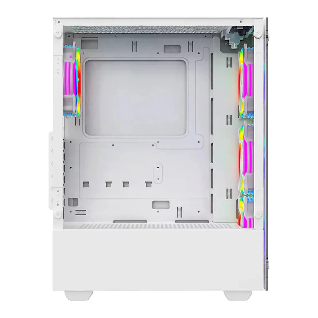 Twisted Minds Nova Mid Tower Gaming Case, ATX PC Case with ARGB Lighting & Tempered Glass Design, White | TM-NOVA-W – Gallery image 2 Twisted Minds Nova Mid Tower Gaming Case, ATX PC Case with ARGB Lighting & Tempered Glass Design, White | TM-NOVA-W – Gallery image 2