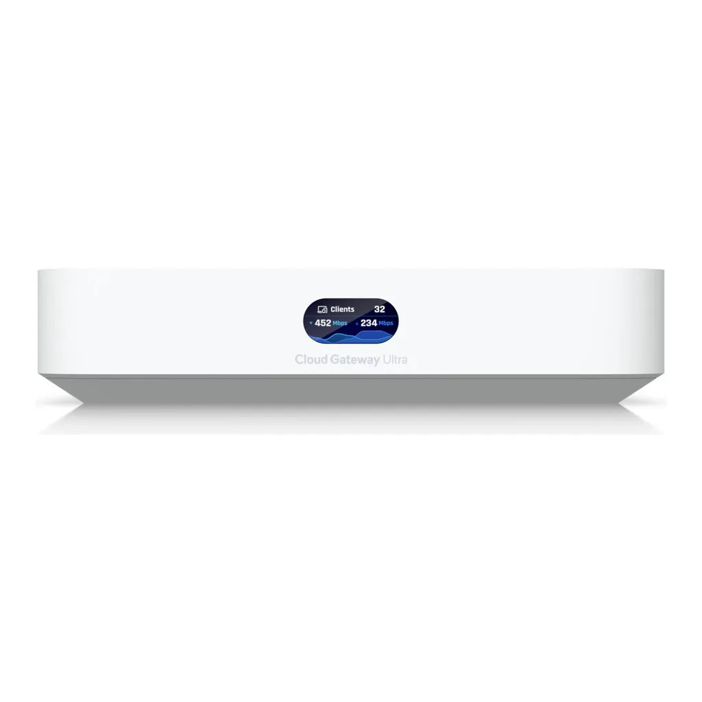 Ubiquiti Networks Cloud Gateway Ultra with 30+ UniFi Device / 300+ Client Support, 1 Gbps Routing with IDS/IPS, 0.96" LCM Status Display, Multi-WAN Load Balancing, USB-C Powered, White – Gallery image 2 Ubiquiti Networks Cloud Gateway Ultra with 30+ UniFi Device / 300+ Client Support, 1 Gbps Routing with IDS/IPS, 0.96" LCM Status Display, Multi-WAN Load Balancing, USB-C Powered, White – Gallery image 2