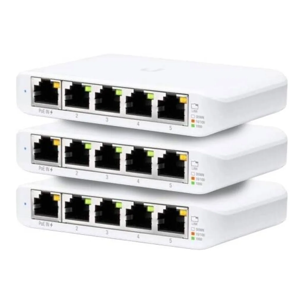 Ubiquiti UniFi Flex Mini 5-Port Switch (Pack of 3) – Main image Ubiquiti UniFi Flex Mini 5-Port Switch (Pack of 3) – Main image