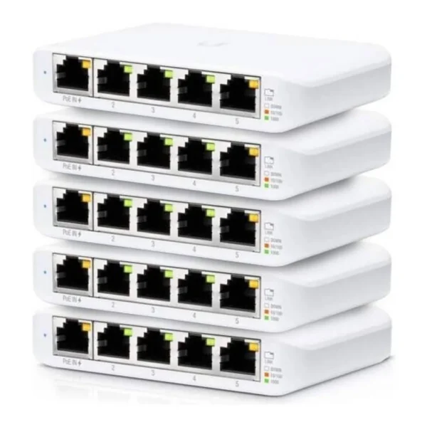 Ubiquiti UniFi Flex Mini 5-Port Switch (Pack of 5) – Main image Ubiquiti UniFi Flex Mini 5-Port Switch (Pack of 5) – Main image