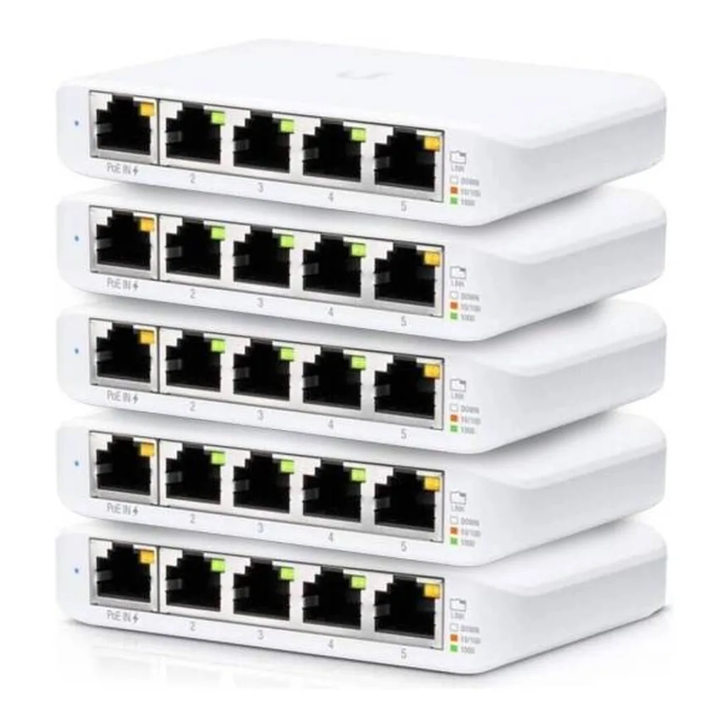 Ubiquiti UniFi Flex Mini 5-Port Switch (Pack of 5) – Main image Ubiquiti UniFi Flex Mini 5-Port Switch (Pack of 5) – Main image