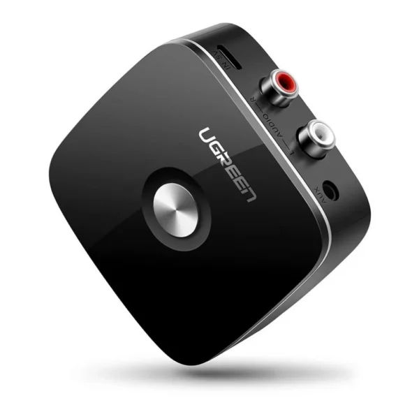 UGREEN CM123 Wireless Bluetooth 5.0 RCA Receiver Adapter With 3.5mm Female R/L Audio Jack, Micro USB Charging Port, Multi-Function Button, Up To 10M Transmit Distance, Black | 30445 – Main image UGREEN CM123 Wireless Bluetooth 5.0 RCA Receiver Adapter With 3.5mm Female R/L Audio Jack, Micro USB Charging Port, Multi-Function Button, Up To 10M Transmit Distance, Black | 30445 – Main image