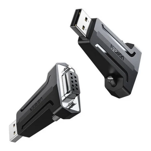 UGREEN DB9 RS-232 Converter Adapter, Up to 1Mbps Data Transfer Rate, Remote Wake and Power Management, Nickel-Plated Connectors, Full Automatic Handshake Protocol, Black | 80111 – Main image UGREEN DB9 RS-232 Converter Adapter, Up to 1Mbps Data Transfer Rate, Remote Wake and Power Management, Nickel-Plated Connectors, Full Automatic Handshake Protocol, Black | 80111 – Main image