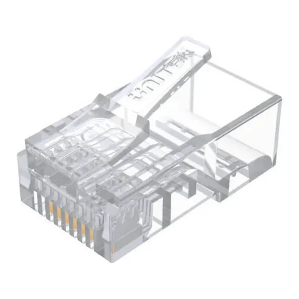 Unitek Cat6 RJ45 Modular Plug Connectors with Gold-Plated Contacts for Ethernet Cable Termination, 100 Pieces | Y-OT19TP – Main image Unitek Cat6 RJ45 Modular Plug Connectors with Gold-Plated Contacts for Ethernet Cable Termination, 100 Pieces | Y-OT19TP – Main image
