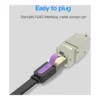 Vention CAT 7 Jack, 10G Tran, 50U Gold, Metal Shell, Full Cont Fast Trans, Metal Shield, Anti Int, 5-Pack, Gray | VDD-B04-H-5 – Gallery image 1 Vention CAT 7 Jack, 10G Tran, 50U Gold, Metal Shell, Full Cont Fast Trans, Metal Shield, Anti Int, 5-Pack, Gray | VDD-B04-H-5 – Gallery image 1