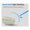 Vention CAT 7 Jack, 10G Tran, 50U Gold, Metal Shell, Full Cont Fast Trans, Metal Shield, Anti Int, 5-Pack, Gray | VDD-B04-H-5 – Gallery image 3 Vention CAT 7 Jack, 10G Tran, 50U Gold, Metal Shell, Full Cont Fast Trans, Metal Shield, Anti Int, 5-Pack, Gray | VDD-B04-H-5 – Gallery image 3