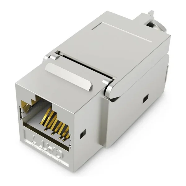 Vention CAT 7 Jack, 10G Tran, 50U Gold, Metal Shell, Full Cont Fast Trans, Metal Shield, Anti Int, 5-Pack, Gray | VDD-B04-H-5 – Main image Vention CAT 7 Jack, 10G Tran, 50U Gold, Metal Shell, Full Cont Fast Trans, Metal Shield, Anti Int, 5-Pack, Gray | VDD-B04-H-5 – Main image