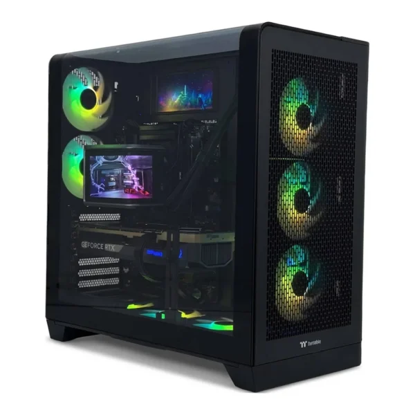View 390 Gaming PC - AMD Ryzen 9 9950X3D 16 Cores 32 Threads, NVIDIA RTX 5080 16GB, 32GB DDR5 RAM 6000MHz, 2TB SSD Gen5, 1000W Gold PSU, 360mm Liquid Cooler, Wi-Fi + BT – Main image View 390 Gaming PC - AMD Ryzen 9 9950X3D 16 Cores 32 Threads, NVIDIA RTX 5080 16GB, 32GB DDR5 RAM 6000MHz, 2TB SSD Gen5, 1000W Gold PSU, 360mm Liquid Cooler, Wi-Fi + BT – Main image