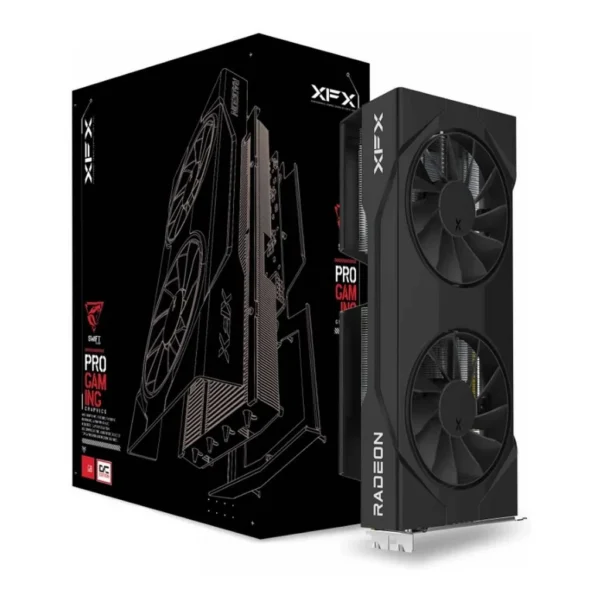 XFX Swift AMD Radeon RX 9060 XT OC Gaming Edition Graphics, 8GB GDDR6 128-Bit Memory, 3320 MHz Boost Speeds, 2048 Stream Processors, 20 Gbps Memory Cl – Main image XFX Swift AMD Radeon RX 9060 XT OC Gaming Edition Graphics, 8GB GDDR6 128-Bit Memory, 3320 MHz Boost Speeds, 2048 Stream Processors, 20 Gbps Memory Cl – Main image