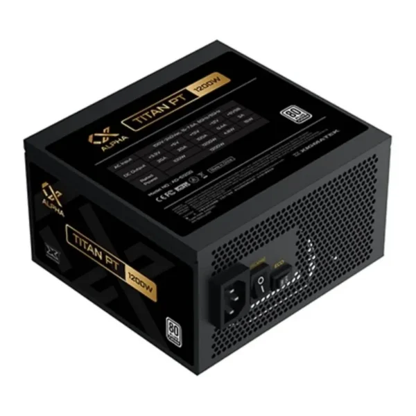 Xigmatek Titan PT 1200W Fully Modular Power Supply, 80 Plus Platinum , 12cm FDB Fan, LLC D2D & APFC, ATX 3.0 Factor, Japanese Capacitor, Support PCI-E Gen 5, UK Cord, Black | EN40597 – Main image Xigmatek Titan PT 1200W Fully Modular Power Supply, 80 Plus Platinum , 12cm FDB Fan, LLC D2D & APFC, ATX 3.0 Factor, Japanese Capacitor, Support PCI-E Gen 5, UK Cord, Black | EN40597 – Main image