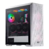 XPG Defender Mid Tower ATX Computer Case, MESH Front Panel, RGB Effect Efficient Airflow, Tempered Glass, x3 XPG VENTO 120 ARGB Fans, Removable Dust Filter, White | DEFENDER-WHCWW – Main image XPG Defender Mid Tower ATX Computer Case, MESH Front Panel, RGB Effect Efficient Airflow, Tempered Glass, x3 XPG VENTO 120 ARGB Fans, Removable Dust Filter, White | DEFENDER-WHCWW – Main image